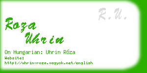 roza uhrin business card