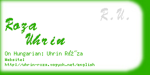 roza uhrin business card